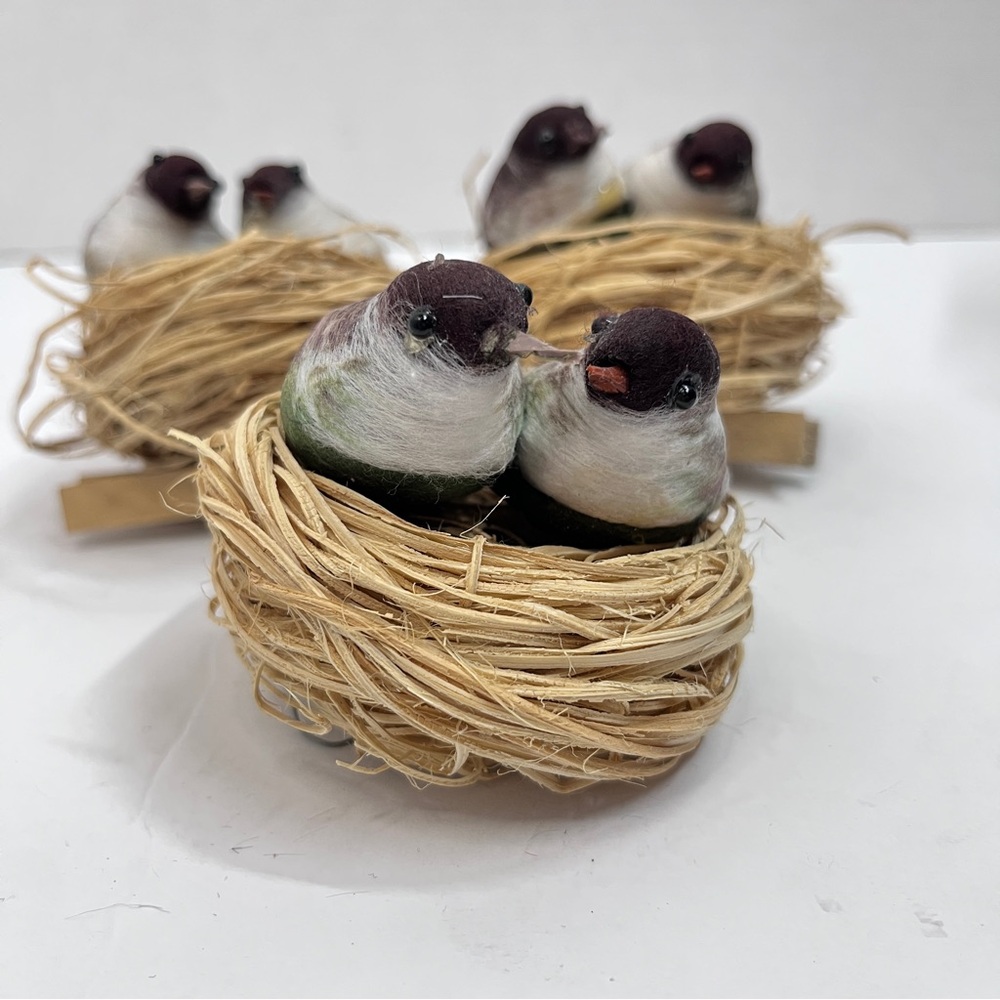 Decorative Bird Nest with Birds